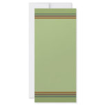 simple green biege stripes rack cards