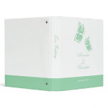 Simple Green Butterfly Wedding Planner Album Binders