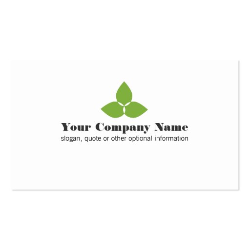 Simple Green Leaf Logo Business Card