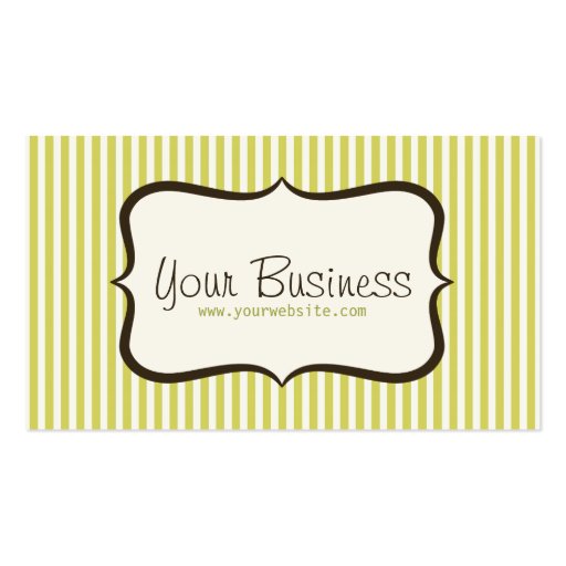 Simple Green Stripe Business Card