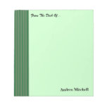 Simple Green Stripes Notepads