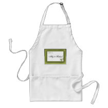Simple Green Wedding Floral aprons