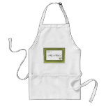 Simple Green Wedding Floral Apron