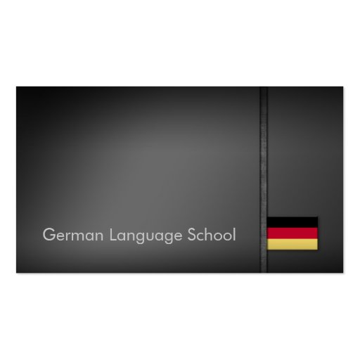 Simple Grey German Language School Business Card