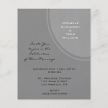 Simple Grey Modern Wedding Flyer Design