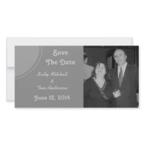 Simple Grey Modern Wedding Photo Card Template
