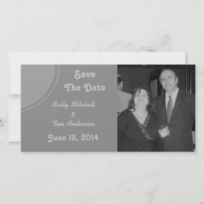 Simple Grey Modern Wedding Photo Card Template by BrightVibesDesign