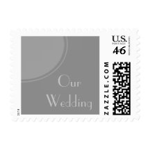 Simple Grey Modern Wedding Postage Stamps