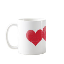 Simple Grunge Hearts mugs