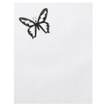 Simple Grungy Black Butterfly Flyers