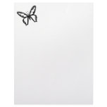 Simple Grungy Black Butterfly letterhead