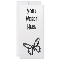 Simple Grungy Black Butterfly rack cards