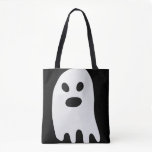 Simple Halloween White Ghost Tote Bag