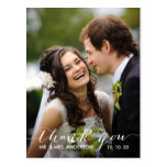 Simple Handwriting Wedding Thank You Postcard