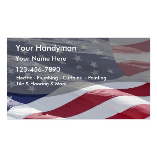 Simple Handyman Business Card (front side)