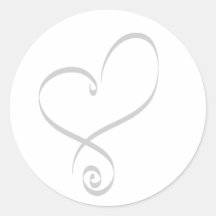 Simple Heart For Envelopes Round Sticker