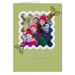 SIMPLE HOLLY CHRISTMAS CARD 5x7 Template