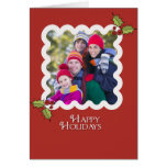 SIMPLE HOLLY CHRISTMAS CARD 5x7 Template