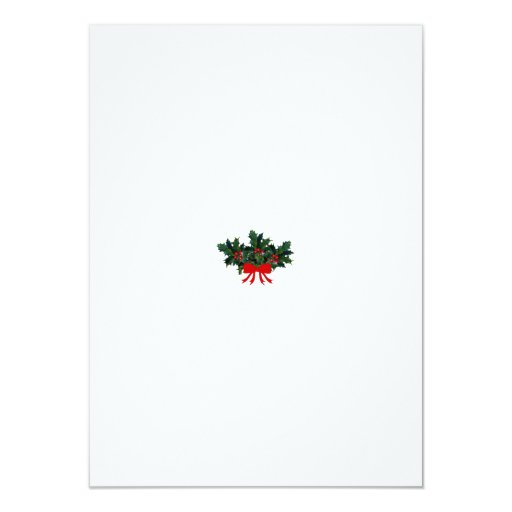Simple Holly Christmas Open House or Party #2 Red Custom Invite