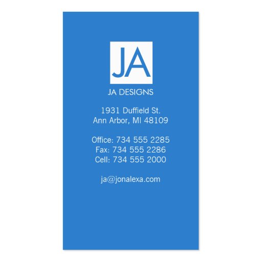 Simple III Business Card (back side)