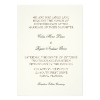 Simple Ivory Wedding Invitation