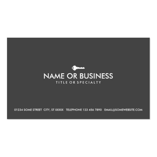 simple key business card templates