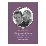 Simple Knot Photo Wedding Announcement - Purple invitations
