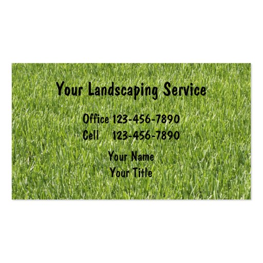 Simple Landscaping Business Cards (front side)