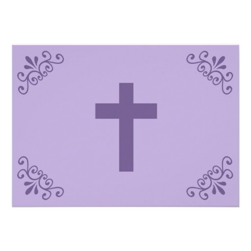 Simple Lavender Baptism/Christening Invite