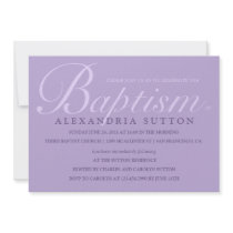 Simple Lavender Baptism/Christening Invite