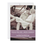 Simple Lavender Ribbon Save the Date Announcement