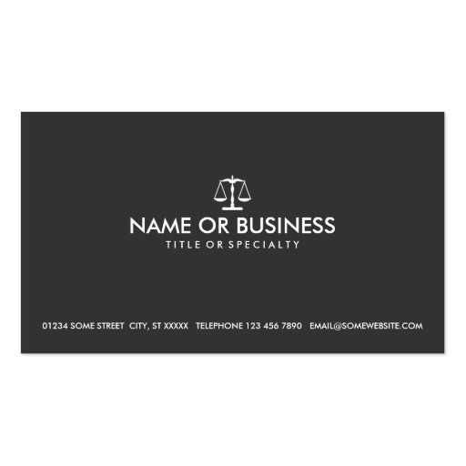simple law business card templates (front side)