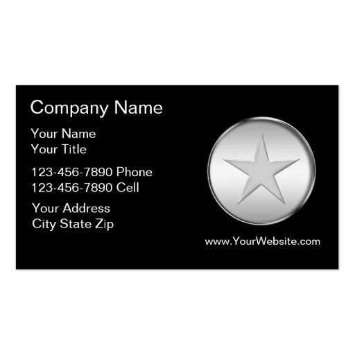 Simple Law Enforcement Business Card (front side)