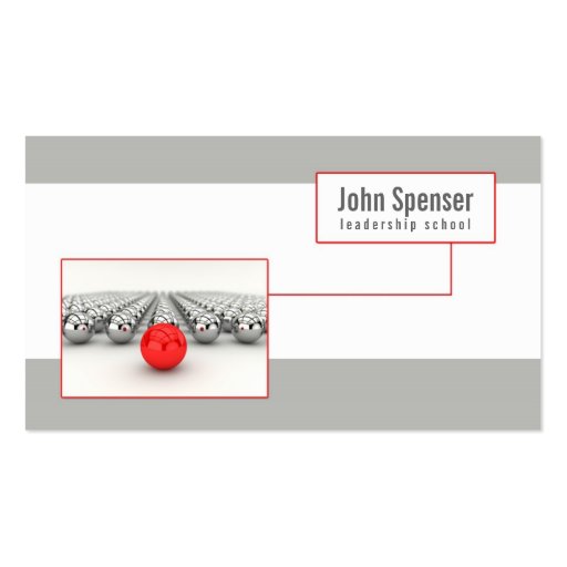 Simple Leadership School Business Card (front side)