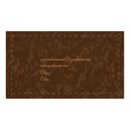 Simple Leather Business Card (back side)