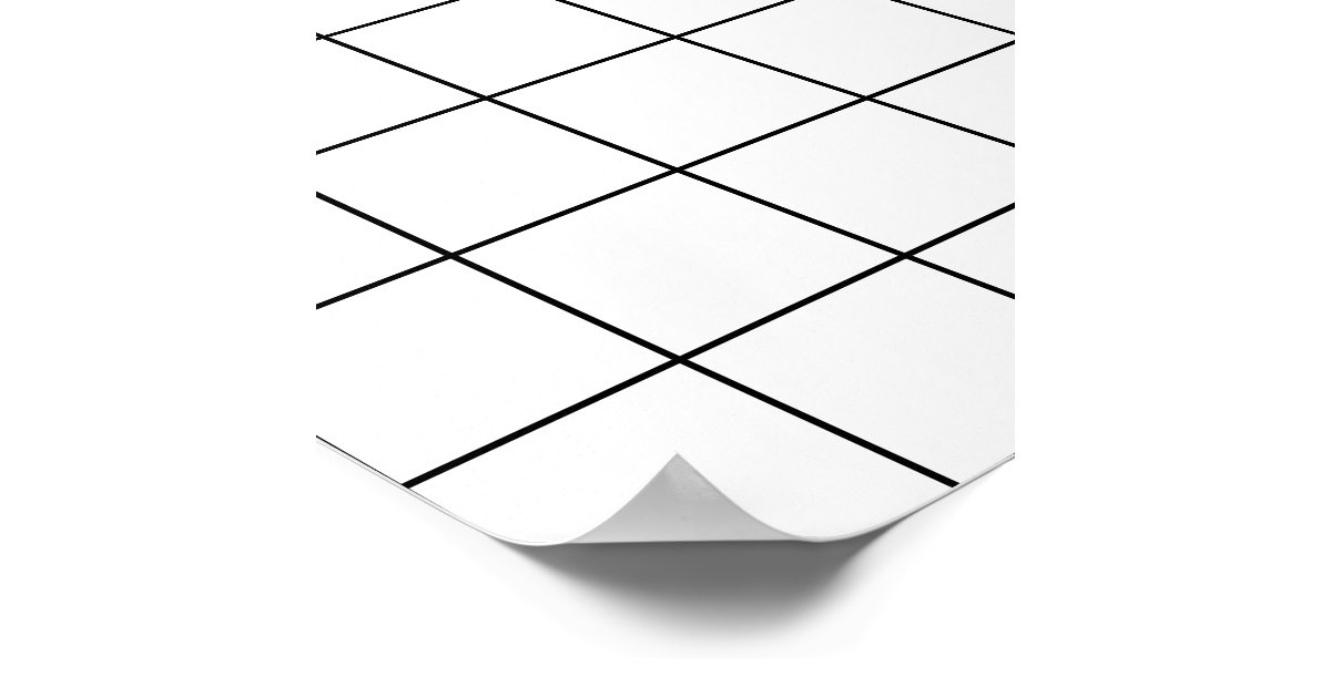 Simple Lens Distortion Grid Poster | Zazzle