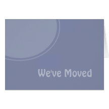 Simple light blue Weve Moved Announcement Card