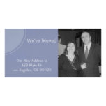 Simple light blue Weve Moved Announcement Photo Card Template