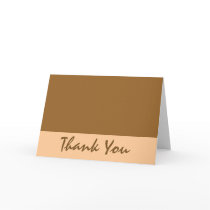 Simple Light Brown Thank You Card