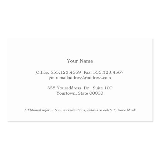 Simple Light Taupe Attorney with Border Business Card (back side)