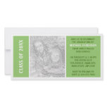 Simple Lime Green Graduation Customized Photo Card
