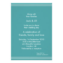 Simple line (aqua) 5x7 invitations