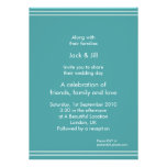 Simple line (aqua) 5x7 announcements at Zazzle