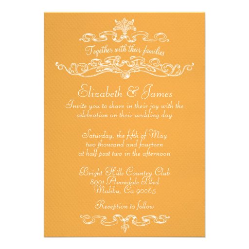 Simple Luxury Gold Wedding Invitations