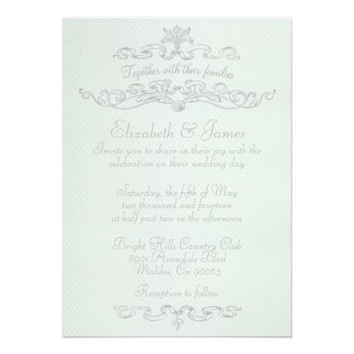 Simple Luxury White Wedding Invitations