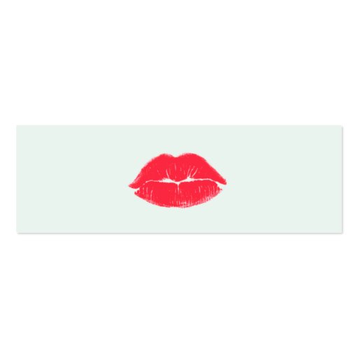 Simple Makeup Artist Kissing Lips Beauty Salon Business Card Template (front side)