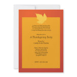 Simple Maple Leaf Thanksgiving Party Invitation