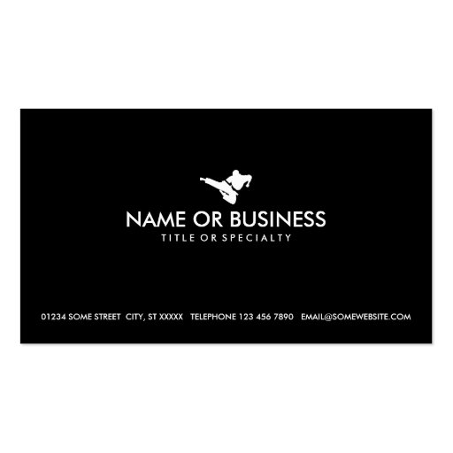 simple martial arts business cards (front side)