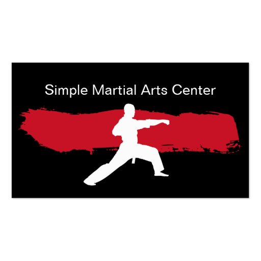 Simple Martial Arts Business Cards Zazzle