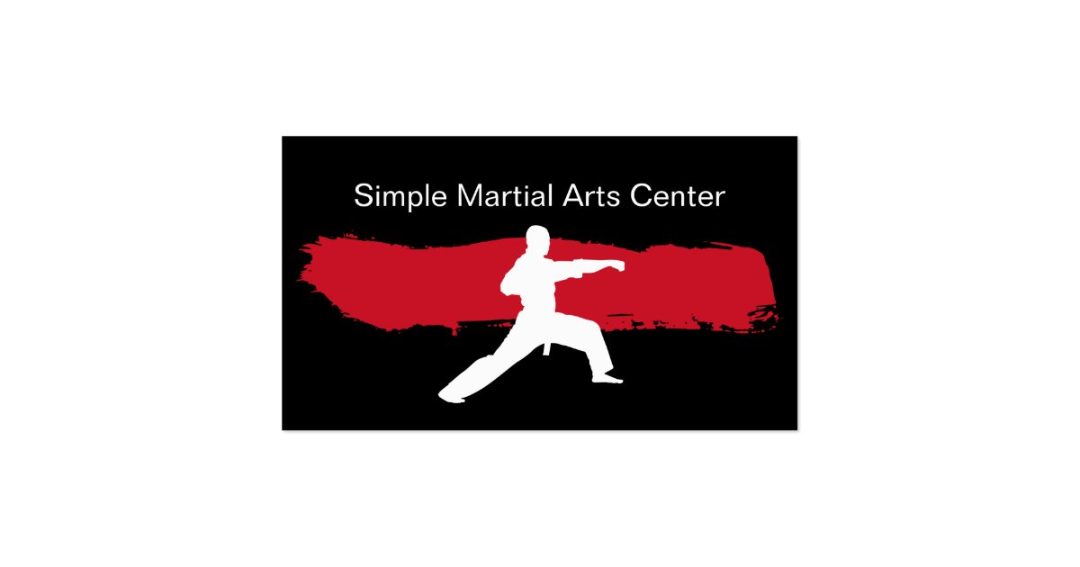 Simple Martial Arts Business Cards Zazzle